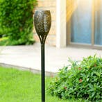 Voordeelset Solar LED lamp Fakkel met vlameffect 4 stuks, Tuin en Terras, Kunststof, Verzenden, Minder dan 50 watt, Overige typen