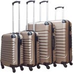 Royalty Rolls Kofferset 4 delig champagne trolley reiskoffer, Wieltjes, Hard kunststof, Verzenden, Nieuw