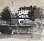 Yves Ganne (1931-2019) - Metro aérien à Paris (Vendu sans, Antiek en Kunst