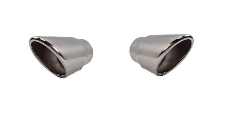 Sport Look Uitlaat sierstuk 100mm Chroom rond schuin voor Au, Auto diversen, Tuning en Styling, Ophalen of Verzenden