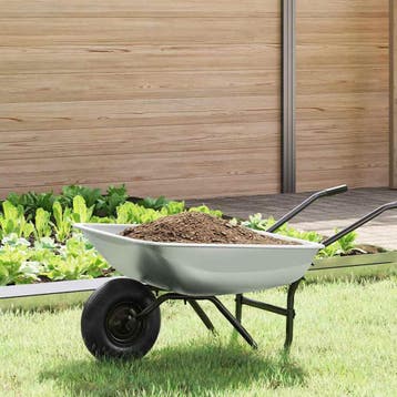 vidaXL Vervanging voor kruiwagenlade zilver 80 x 60 x 25 cm, Verzenden, Nieuw