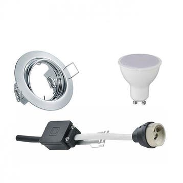 GU10 Inbouwspot Set - Glans Chroom - Inbouw Rond -, Ophalen of Verzenden, Nieuw, Overige fittingen, Plafondspot of Wandspot