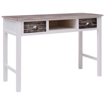 vidaXL Schrijftafel 110x45x76 cm hout bruin, Verzenden, Nieuw