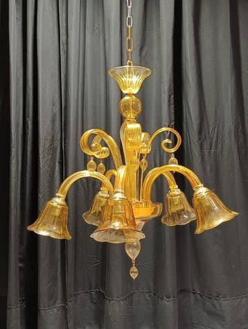 Kroonluchter - Mangus - Muranoglas - 5 lampen