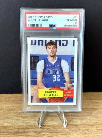 Topps Living Nba Cooper Flagg - PSA 10 Graded card, Nieuw