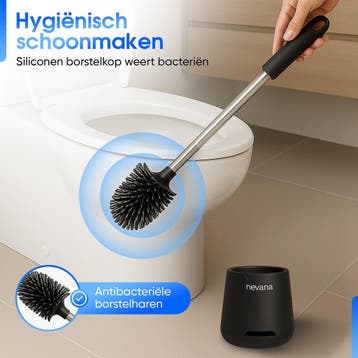 Nevana Luxe Toiletborstel met Houder - WC borstel -, Ophalen of Verzenden, Zo goed als nieuw