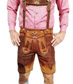 Lederhosen 100% leder gewaxt, Verzenden, Nieuw, Feestartikel