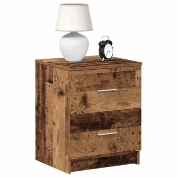 vidaXL Nachtkastjes 2 st met 2 lades 40x36x50 cm oud, Minder dan 45 cm, Verzenden, Nieuw, Minder dan 55 cm