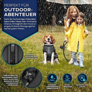 Hondenjas - Hondentrui - Winter - XL - Zwart - TRESKO®, Verzenden, Zo goed als nieuw