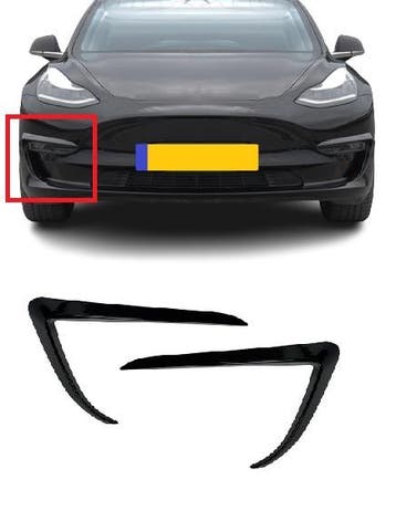 Aero Spoilers Voorbumper | geschikt voor Tesla | Model 3 19-, Verzenden