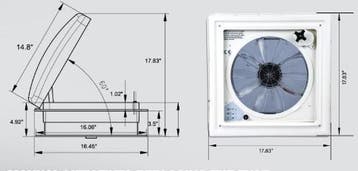 RV Dakventilator 40x40 cm 10 Standen Stil Met Afstandsbedien, Verzenden, Nieuw