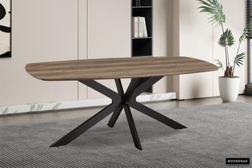 Aziz eettafel Deens ovaal, kleur mango (nieuw, outlet), Nieuw, Overige houtsoorten