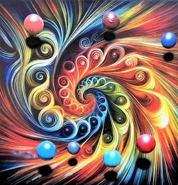 Renato Natale Chiesa (1947) - Sfere con vortice