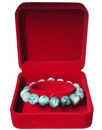 Prachtige mosagaatarmband in geschenkdoos – Gratis