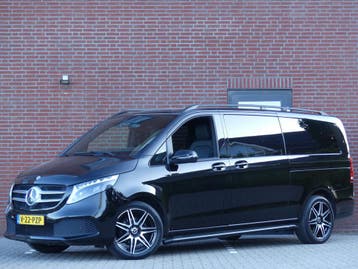 Mercedes-Benz V-Klasse 220d Extra Lang Dubbel Cabine Led/Lee, Automaat, Gebruikt, Euro 6, Zwart