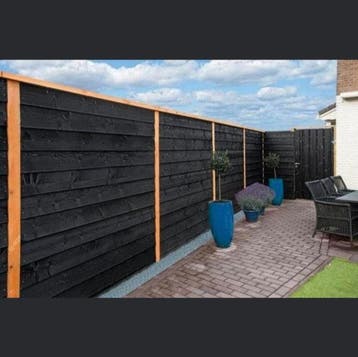Zweeds rabat zwart | direct voorradig | 2x zwart gespoten, Tuin en Terras, Nieuw, 250 cm of meer, Planken