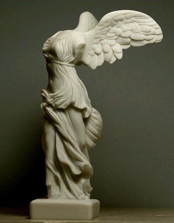 sculptuur, Winged Nike Victory of Samothrace Greek Goddess