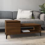 vidaXL Salontafel 100x50x45 cm bewerkt hout bruineiken, 100 tot 150 cm, Verzenden, Nieuw, 50 tot 100 cm