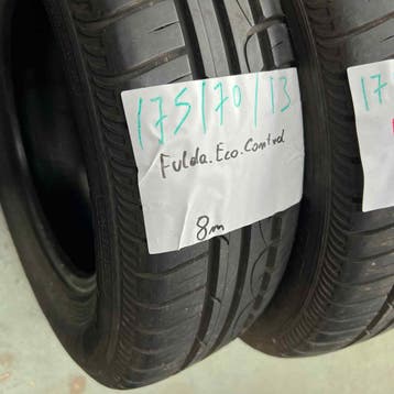 2 x Fulda EcoControl 175-70-13 Zomerbanden 8mm, Gebruikt, 13 inch, 175 mm, Ophalen of Verzenden