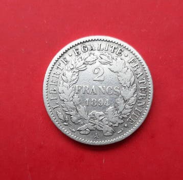 Frankrijk. 2 Francs 1894-A Cérès (Zonder minimumprijs)