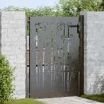 vidaXL Tuinpoort met slot Zwart 110 x 130 cm Gepoedercoat, Verzenden, Nieuw