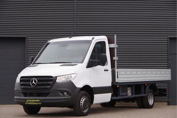 Zakelijke Lease |  Mercedes-Benz Sprinter 519 3.5T OPEN LAAD, Automaat, Stof, Gebruikt, Wit