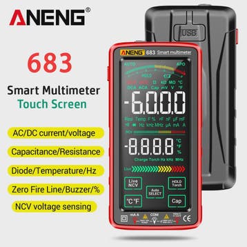 ANENG 683 Slimme Touchscreen Multimeter - Oplaadbaar, 6000 C, Verzenden, Nieuw