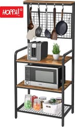 Hoppa! BR01007BBC1 Bakkersrek rustiek bruin van 59 voor 19, Overige materialen, Nieuw, 60 cm of meer, Rechthoekig