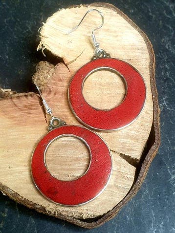 Zilver, 925 Tibetaans Zilver, Rode Koraal, Traditionele