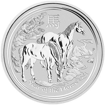 Lunar II - Year of the Horse - 1 kg 2014 (39.727 oplage), Verzenden, Losse munt, Zilver