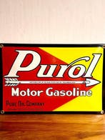 No reserve- Bolvormig emaille reclamebord Purol Motor