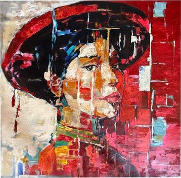 Nguyen Robert (1958) - Le silence des Ombres 80 80 cm