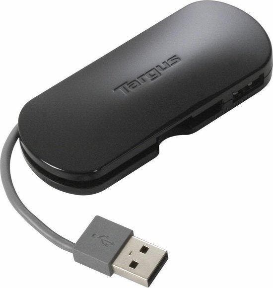 Targus 4-Port Mobile USB Hub – ACH111EU – Compacte USB 2.0, Computers en Software, USB Sticks, Nieuw, Ophalen of Verzenden