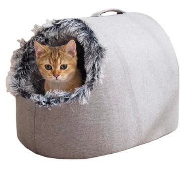 Luxe Fluffy Dierenmand  Grijs L 50x40x34cm tot 8KG, Ophalen of Verzenden, Nieuw, Polyester
