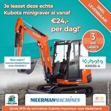Kubota KX030-4 2026 (Al vanaf €40.150, snel leverbaar!), Ophalen of Verzenden, Graafmachine
