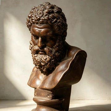 Koude keramische buste van Hercules sculptuur - 16 cm