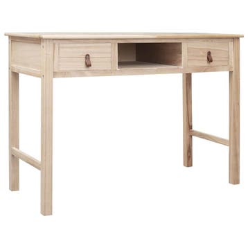 vidaXL Schrijftafel 110x45x76 cm hout naturel, Verzenden, Nieuw