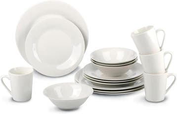 Alpina Serviesset 16-delig Wit - Nu 23% korting!, Ophalen of Verzenden, Gebruikt, Aardewerk, Compleet servies