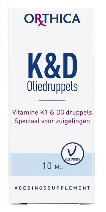 Orthica Vitamine K & D zuigeling - 10ml, Verzenden, Nieuw