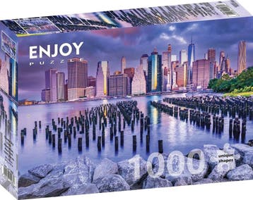 Cloudy Sky Over Manhattan - New York Puzzel (1000 stukjes) |, Hobby en Vrije tijd, Verzenden, Nieuw