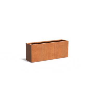 Cortenstaal plantenbak 150x40x60cm - Met bodem, Tuin en Terras, 100 cm of meer, Nieuw, Metaal, 60 cm of meer