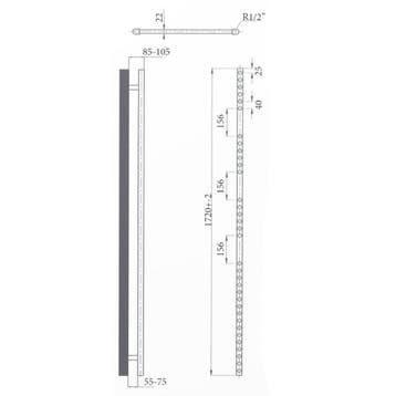 Elektrische Design Radiator Sanicare Plug & Play 172x60 cm, Ophalen of Verzenden, Nieuw
