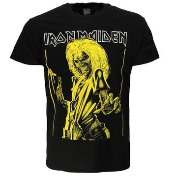 Iron Maiden Killers Yellow Flyer T-Shirt, Kleding | Heren, Verzenden, Nieuw