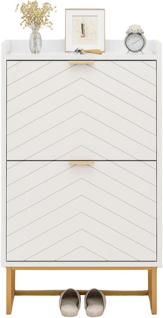 Schoenenkast - Schoenenrek - 50x24x103,5 cm - Wit - UEV, Huis en Inrichting, Kasten | Lockerkasten, Zo goed als nieuw, Verzenden