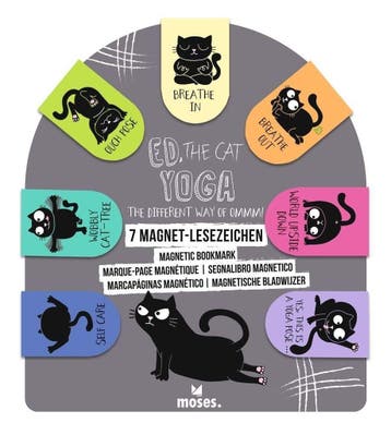 Ed, the Cat – Magnetische boekenlegger Yoga set van 7 met, Verzamelen, Boekenleggers, Verzenden, Nieuw