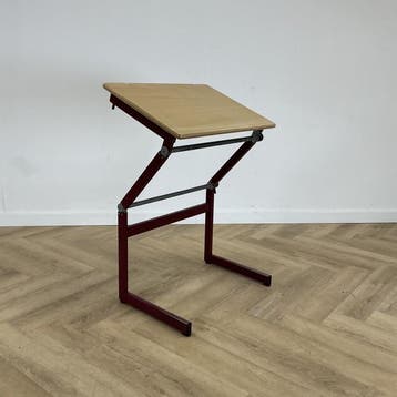 verstelbare en kantelbare schooltafel / tekentafel, beuken -, Ophalen of Verzenden, Gebruikt