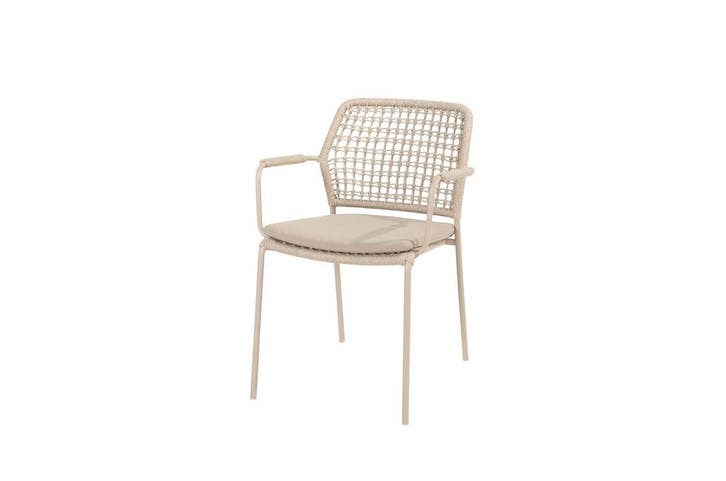 Taste by 4 Seasons Barista stapelbare tuinstoel latte |, Tuin en Terras, Tuinsets en Loungesets, Ophalen of Verzenden