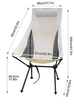 Opvouwbare Campingstoel – Lichtgewicht en Hoofdsteun, Caravans en Kamperen, Verzenden, Nieuw