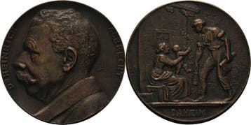 Brons medaille ohne Jahr (1914/1917) Personenmedaille Alb..., Verzenden