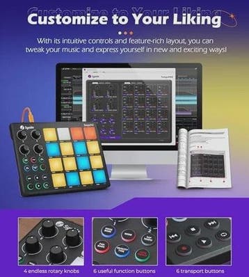 Synido TempoPAD P16 MIDI Controller: Draagbare Beat Maker Ma, Verzenden, Nieuw